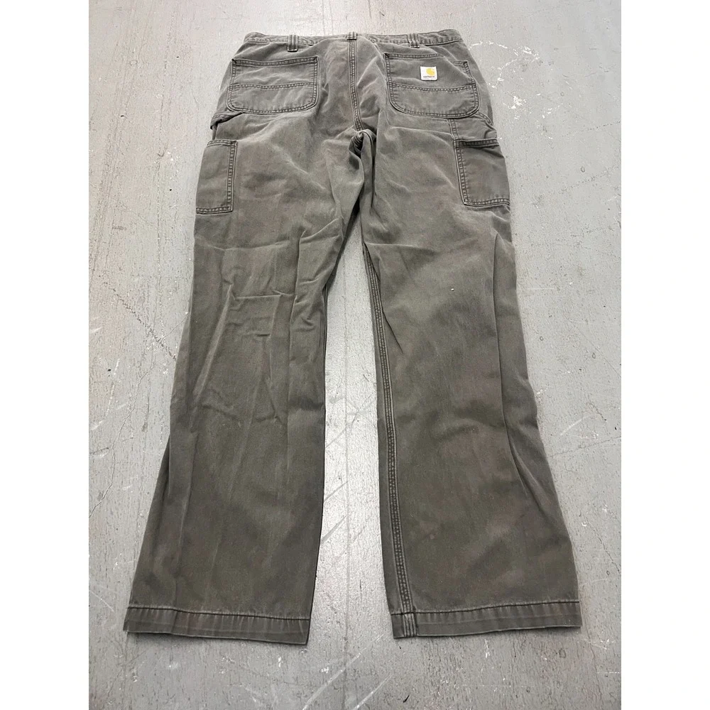 Carhartt Carpanter Pants‎ Men's Brown Cargo Pockets Relaxed Fit Workwear - 38X34